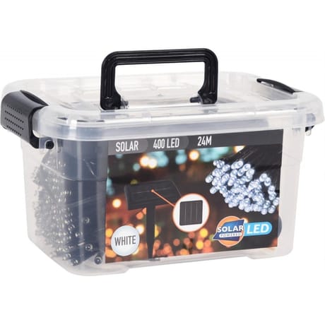 Guirlande solaire  400 led blanc froid