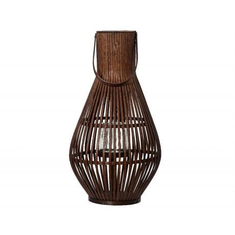 Lanterne bambou dia30x55cm brun