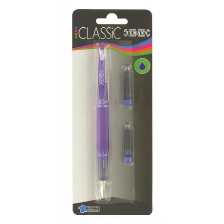 Stylo plume + 2 cartouches bleues