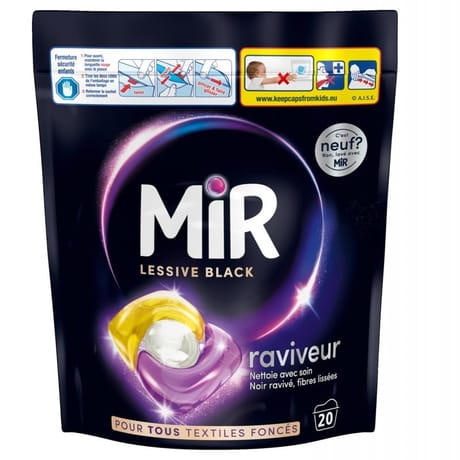 Mir lessive black raviveur x 20 capsules 0.27kg