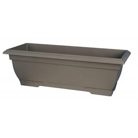 Riviera jardinière tradition 50 cm soucoupe clipsée couleur gris