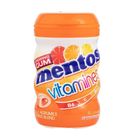 Mentos botte vitamins gout agrume citus blend ss 45 dragees 90g