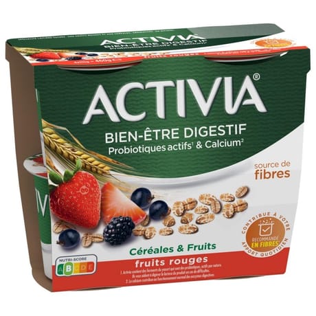 Activia bifidus aux fruits rouges et céréales 4x115g