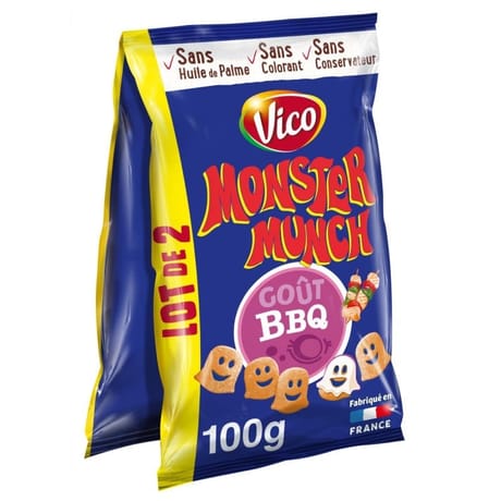 Monster munch barbecue format spécial 2x100g