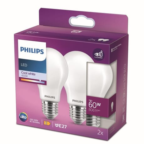 Led classic 60w a60 e27 cw fr nd 2srt6