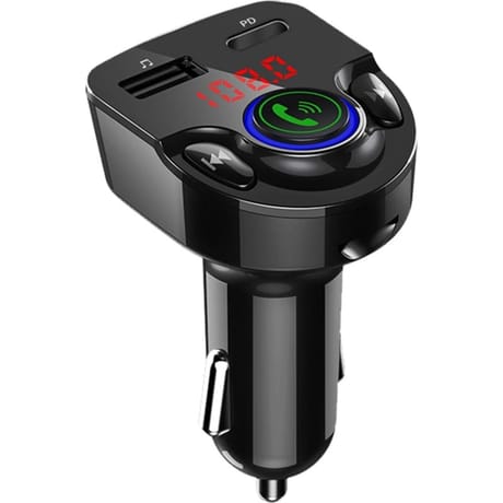 Bigben connected chargeur voiture double usb a+c avec transmetteur fm 25w CAC2USBACFMB