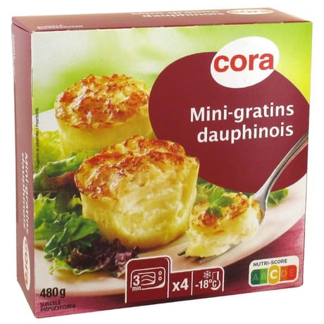 Cora 4 mini gratins dauphinois 480g