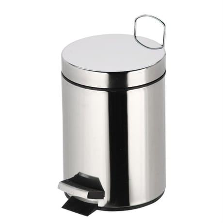 Frandis poubelle pédale ronde 3l inox