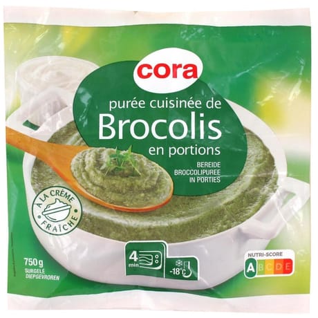 Cora purée cuisinée de brocolis en portions 750g