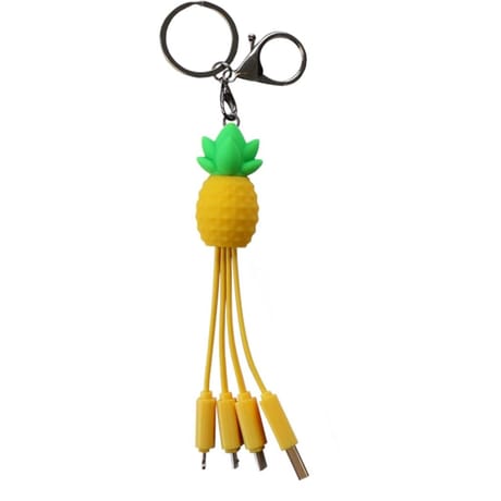 Yello koko câble usb a/micro usb et usb c lightning 0.15 m ananas YKCABLEMLTANANAS