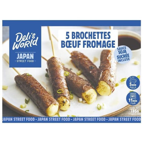 Delis World 5 brochettes boeuf fromage 195g