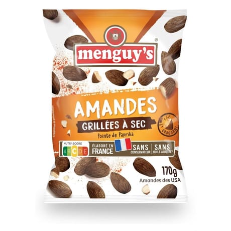 Menguy's amandes grillées à sec 170g