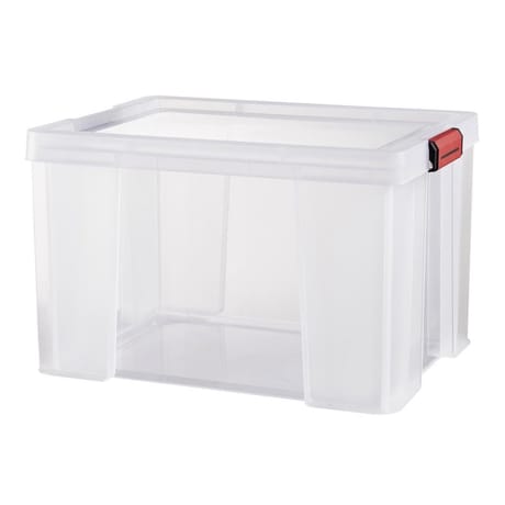 Sundis bac de rangement transparent avec couvercle clip & store 75l