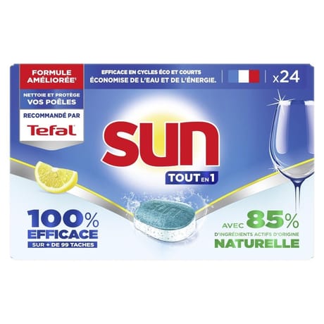 Sun tabs tout en 1 citron x24 -0.396kg
