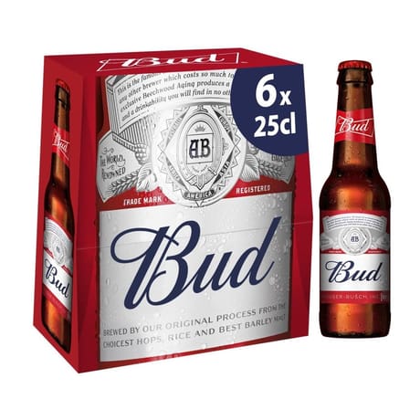 Bud 6x25 cl 5%vol
