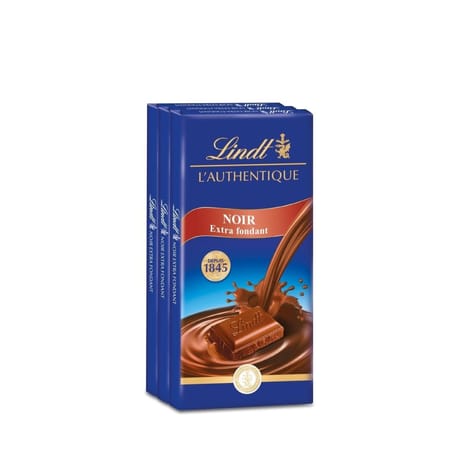 Lindt tablette de chocolat maitre chocolatier noir extra fondant x3 - 300g