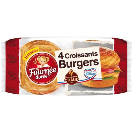 La Fournée Dorée 4 croissants burgers 280g