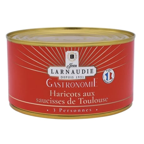 Jean larnaudie haricots lingots aux saucisses de toulouse france gastronomie boite 12 1240g