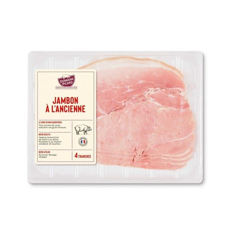 Jambon à l'ancienne blanc 4 tranches 240g domaine picard