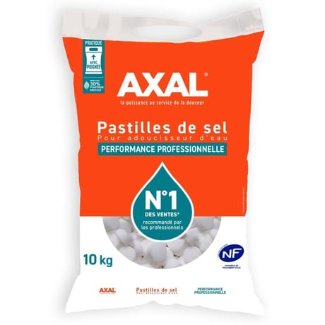 Axal pastilles de sel pour adoucisseur d'eau sac 10 kg