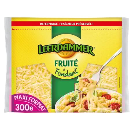 Leerdammer rapé fruité fondant 300g maxi format