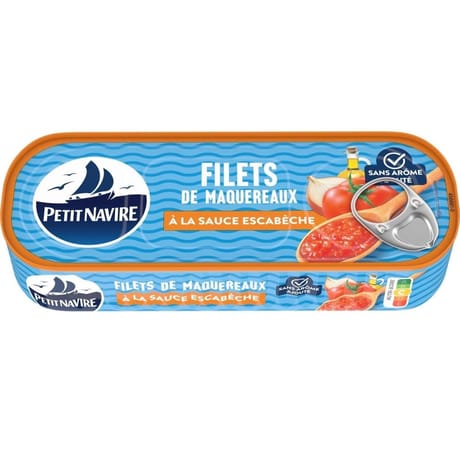 Petit navire filets de maquereaux à la sauce escabeche sans arome ajouté