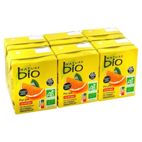 Nature bio pur jus orange 6 x 20cl