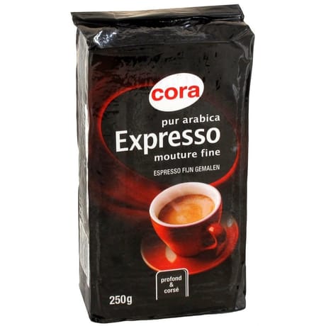 Cora café moulu pur arabica expresso 250g