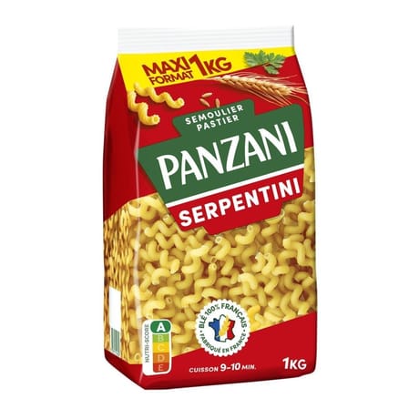 Panzani pâtes fantaisies serpentini 1kilo