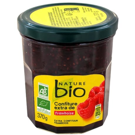 Nature bio confiture extra de framboise 370g