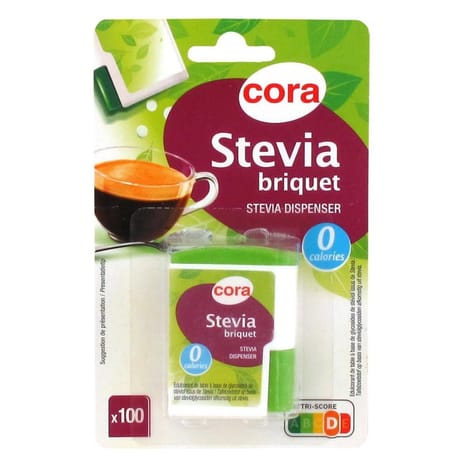 Cora édulcorant stévia briquet 100 comprimés 6g