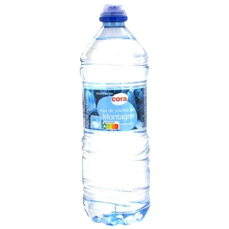 Cora eau de source de montagne Roche des Ecrins bouchon sport 75cl