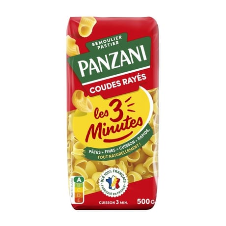 Panzani pâtes cuisson rapide coudes rayés 500g