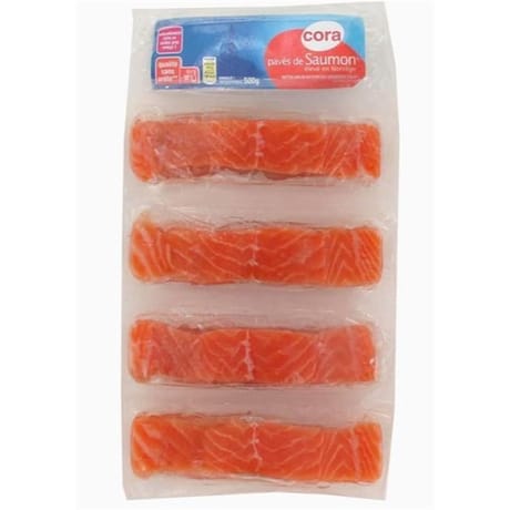 Cora pavé de saumon asc élevé en Norvège 4x125g