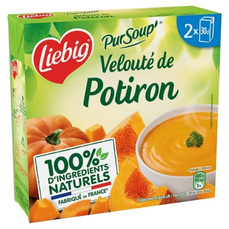 Liebig pursoup velouté de potiron à la crème fraiche briques 2x30cl