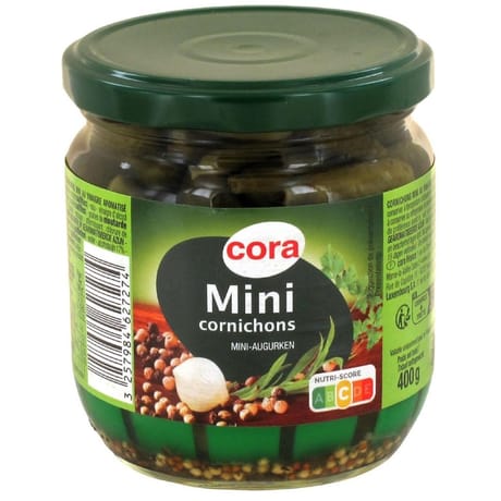 Cora mini cornichons 210g