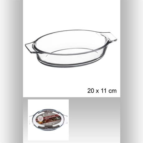 Mini plat oval en verre