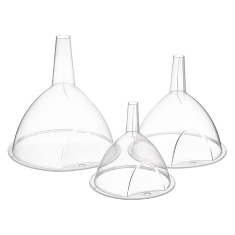 Lot de 3 entonnoirs en plastique