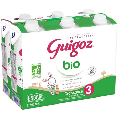 Nestle lait guigoz 3 bio 6x500 ml