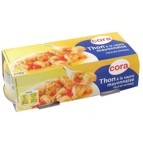 Cora thon à la  sauce mayonnaise  135gx2