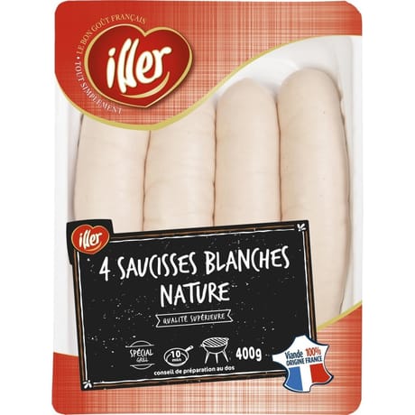 Saucisse blanche x4 400g Iller