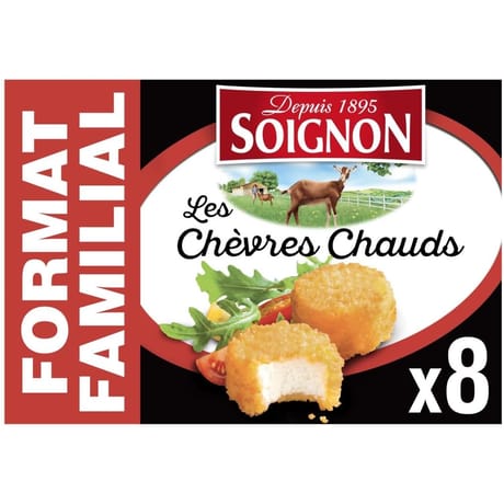Soignon les chèvres chauds à dorer format familial 8x25g soit 200g