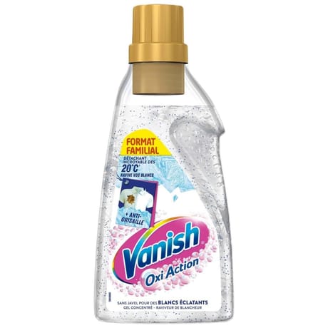Vanish oxi action booster de blancheur gel concentré sans javel format familial 1.4l