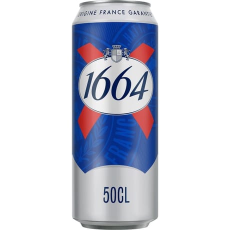 1664 bière blonde canette 50cl 5,5%vol
