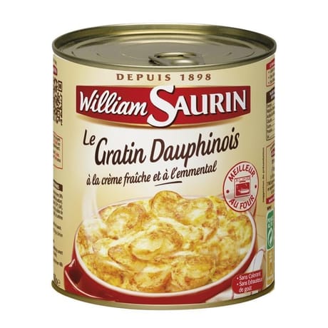 William Saurin gratin dauphinois à la crème fraiche et à l'emmental - plat cuisiné 850g