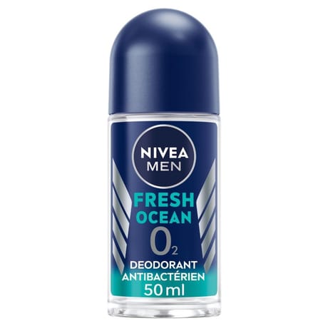 Nivea men déodorant antibactérien bille homme fresh océan o2 50ml