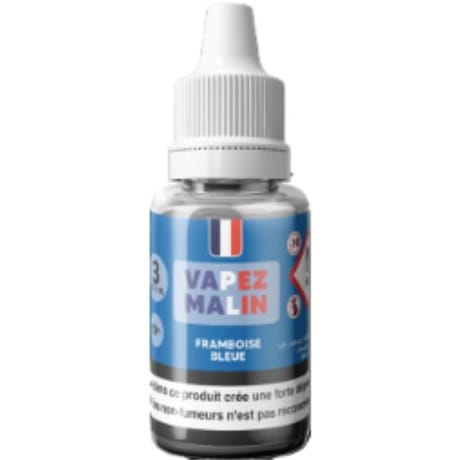 Vapez malin e-liquide framboise bleue 6 mg 10 ml