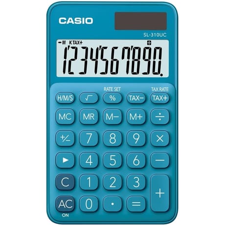 Casio calculatrice poche 4 opération sl310uc bleu-wa