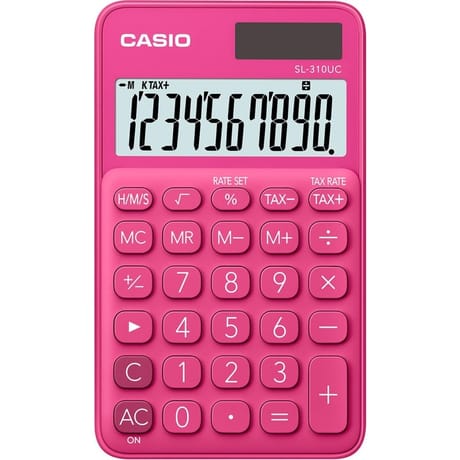 Casio calculatrice poche 4 opérations sl310uc rouge-wa