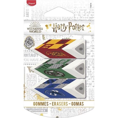 Gomme pyramide Harry Potter blister x3